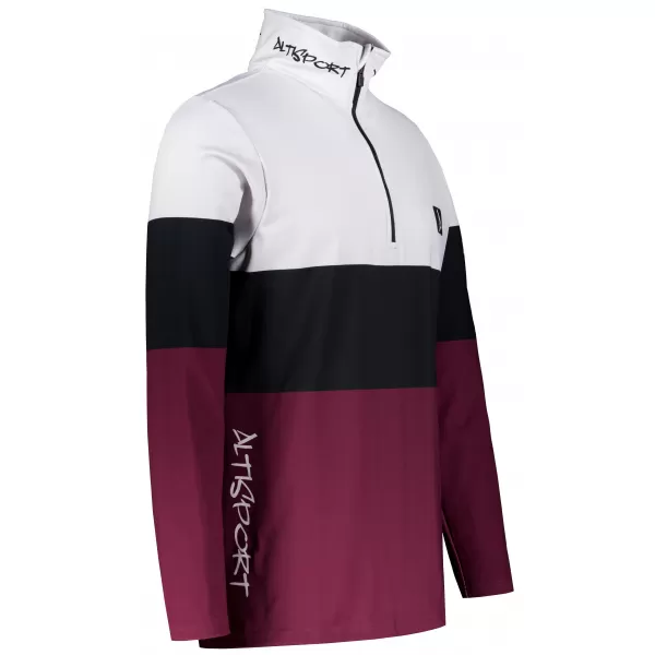  Pánská funkční termo mikina premium ALTISPORT VOJ/ALM051TER03 VÍNOVÁ 
