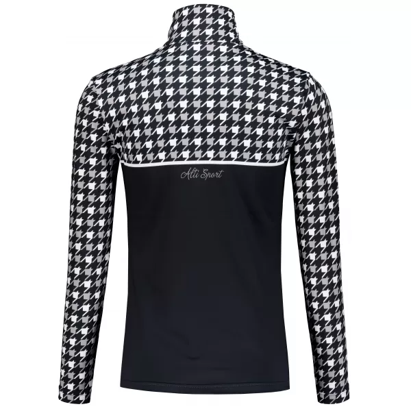  Dámská funkční termo mikina premium ALTISPORT VOJ/ALW048TER03 ČERNOBÍLÁ 