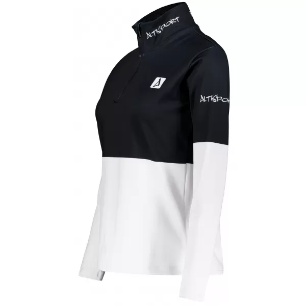  Dámská funkční termo mikina premium ALTISPORT VOJ/ALW051TER03 ČERNOBÍLÁ 