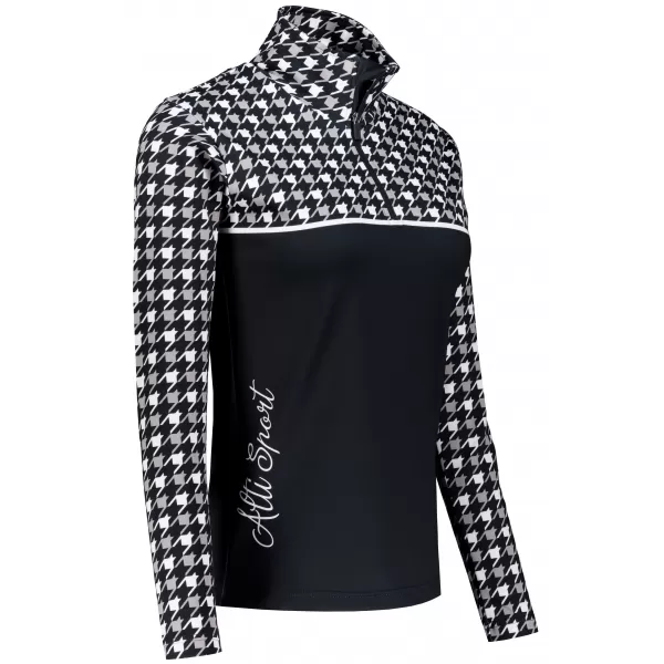  Dámská funkční termo mikina premium ALTISPORT VOJ/ALW048TER03 ČERNOBÍLÁ 