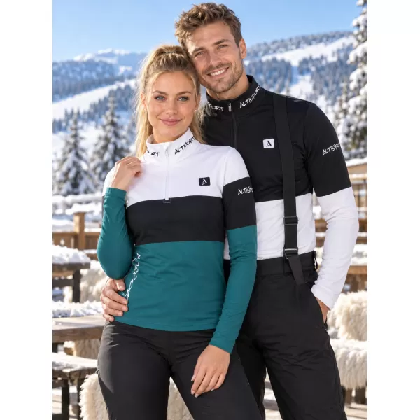  Dámská funkční termo mikina premium ALTISPORT VOJ/ALW051TER03 BÍLOZELENÁ 