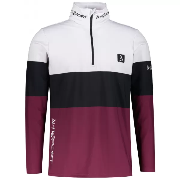  Pánská funkční termo mikina premium ALTISPORT VOJ/ALM051TER03 VÍNOVÁ 