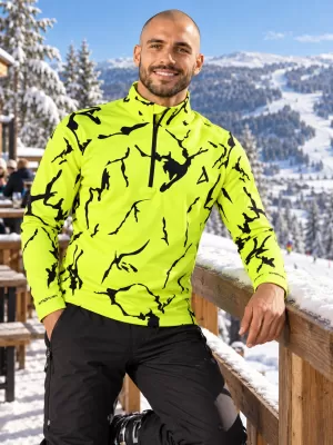 Pánská funkční termo mikina premium ALTISPORT VOJ/ALM052TER03 NEON GREEN