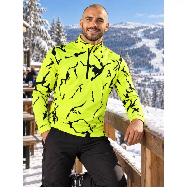  Pánská funkční termo mikina premium ALTISPORT VOJ/ALM052TER03 NEON GREEN 