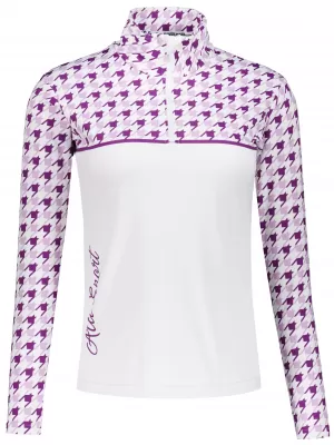 Dámská funkční termo mikina premium ALTISPORT VOJ/ALW048TER03 BÍLÁ/FIALOVÁ