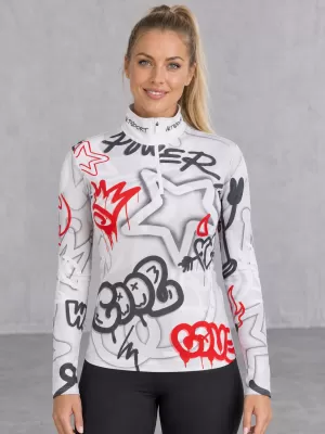 Dámská funkční termo mikina premium ALTISPORT VOJ/ALW054TER03 ŠEDOČERVENÁ
