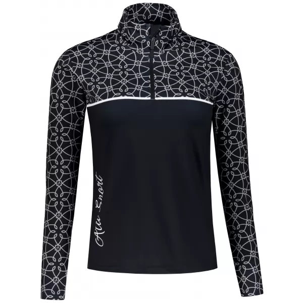  Dámská funkční termo mikina premium ALTISPORT VOJ/ALW053TER03 ČERNOBÍLÁ 