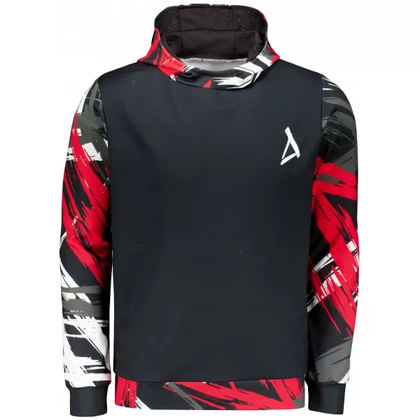  Pánská funkční mikina premium ALTISPORT VOJ/ALM039MI01 ČERNOČERVENÁ 