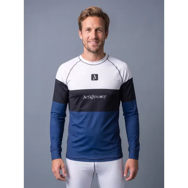 Pánské funkční termo triko s dlouhým rukávem premium ALTISPORT VOJ/ALM051TER01 BÍLOMODRÁ 