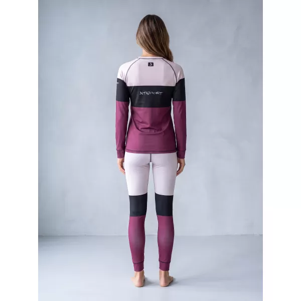  Dámské funkční termo kalhoty premium ALTISPORT VOJ/ALW051TER02 VÍNOVÁ 