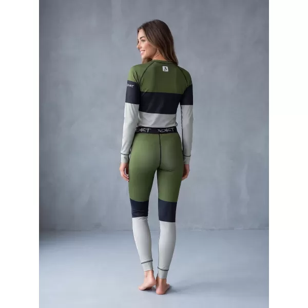  Dámské funkční termo triko s dlouhým rukávem premium ALTISPORT VOJ/ALW051TER01 KHAKI 