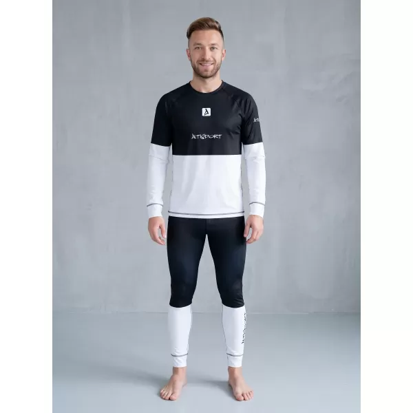  Pánské funkční termo kalhoty premium ALTISPORT VOJ/ALM051TER02 ČERNOBÍLÁ 