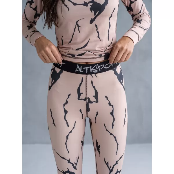  Dámské funkční termo kalhoty premium ALTISPORT VOJ/ALW052TER02 HNĚDÁ 