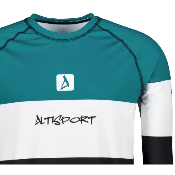 Pánské funkční termo triko s dlouhým rukávem premium ALTISPORT VOJ/ALM051TER01 PETROLEJOVÁ/ČERNÁ 