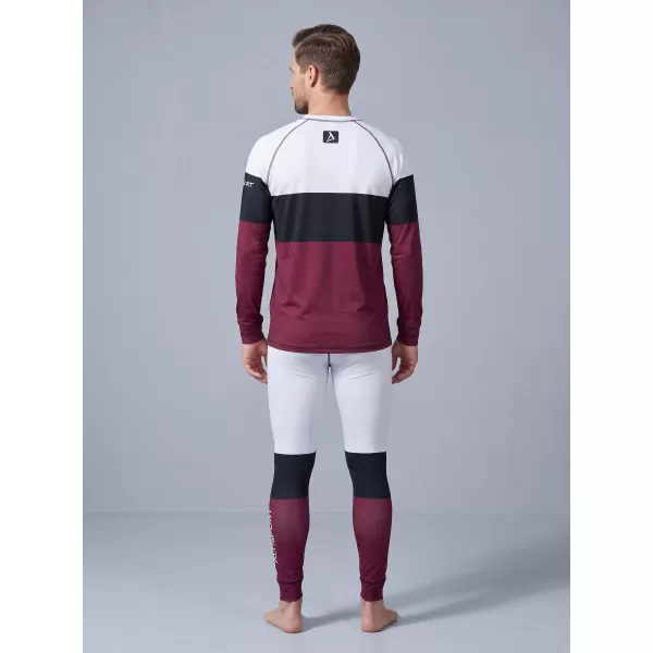  Pánské funkční termo triko s dlouhým rukávem premium ALTISPORT VOJ/ALM051TER01 VÍNOVÁ 