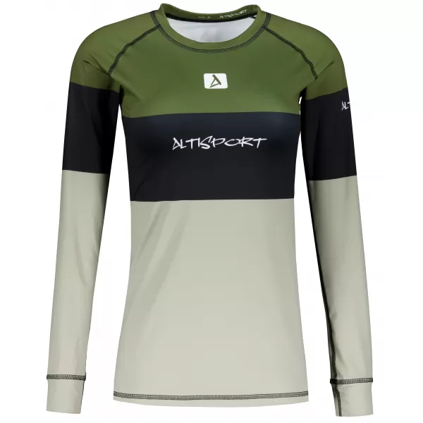  Dámské funkční termo triko s dlouhým rukávem premium ALTISPORT VOJ/ALW051TER01 KHAKI 