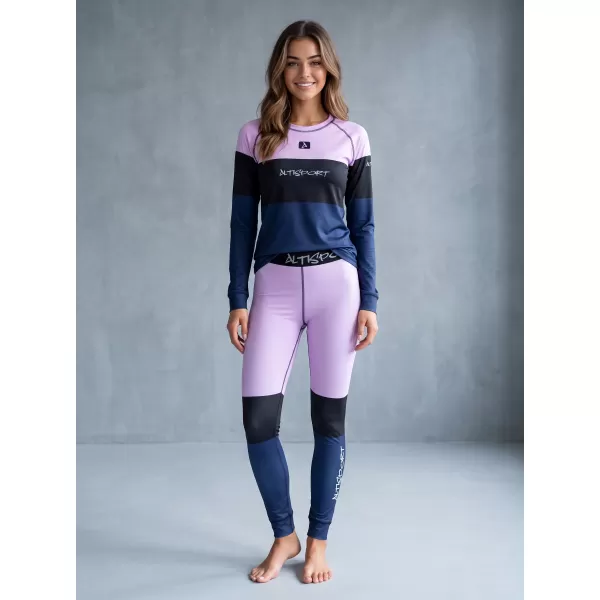  Dámské funkční termo triko s dlouhým rukávem premium ALTISPORT VOJ/ALW051TER01 VIOLET/MODRÁ 