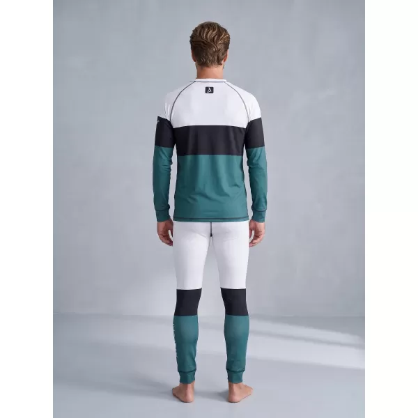  Pánské funkční termo triko s dlouhým rukávem premium ALTISPORT VOJ/ALM051TER01 BÍLOZELENÁ 