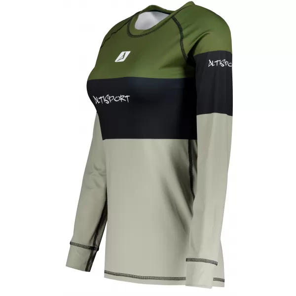  Dámské funkční termo triko s dlouhým rukávem premium ALTISPORT VOJ/ALW051TER01 KHAKI 