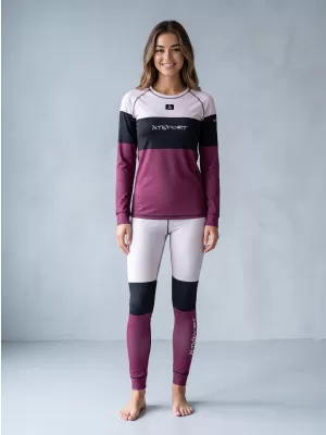 Dámské funkční termo kalhoty premium ALTISPORT VOJ/ALW051TER02 VÍNOVÁ