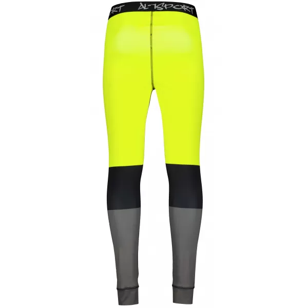  Pánské funkční termo kalhoty premium ALTISPORT VOJ/ALM051TER02 NEON YELLOW/ŠEDÁ 