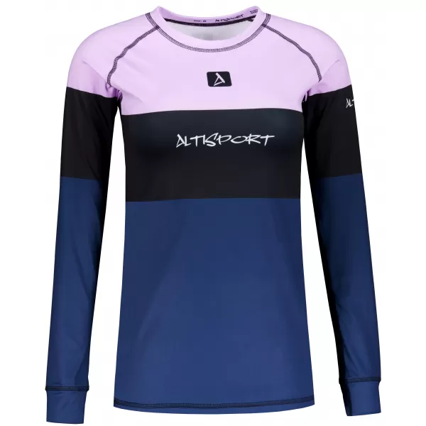  Dámské funkční termo triko s dlouhým rukávem premium ALTISPORT VOJ/ALW051TER01 VIOLET/MODRÁ 
