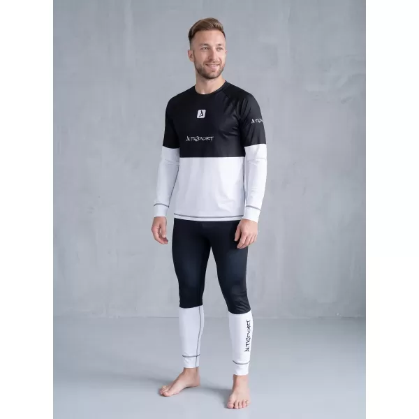  Pánské funkční termo triko s dlouhým rukávem premium ALTISPORT VOJ/ALM051TER01 ČERNOBÍLÁ 