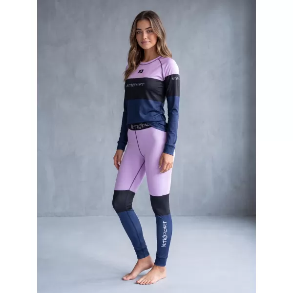  Dámské funkční termo kalhoty premium ALTISPORT VOJ/ALW051TER02 VIOLET/MODRÁ 