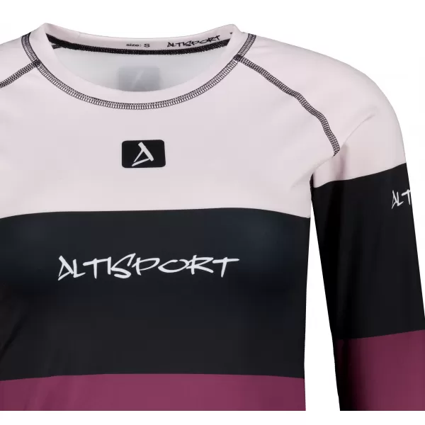  Dámské funkční termo triko s dlouhým rukávem premium ALTISPORT VOJ/ALW051TER01 VÍNOVÁ 