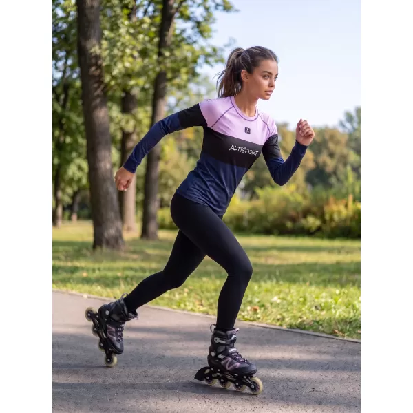  Dámské funkční termo triko s dlouhým rukávem premium ALTISPORT VOJ/ALW051TER01 VIOLET/MODRÁ 