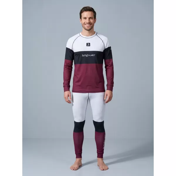  Pánské funkční termo kalhoty premium ALTISPORT VOJ/ALM051TER02 VÍNOVÁ 