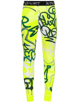 Pánské funkční termo kalhoty premium ALTISPORT VOJ/ALM054TER02 FLUO ZELENÁ