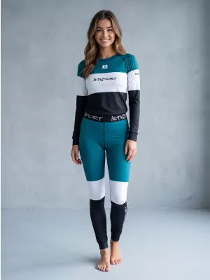 Dámské funkční termo kalhoty premium ALTISPORT VOJ/ALW051TER02 PETROLEJOVÁ/ČERNÁ