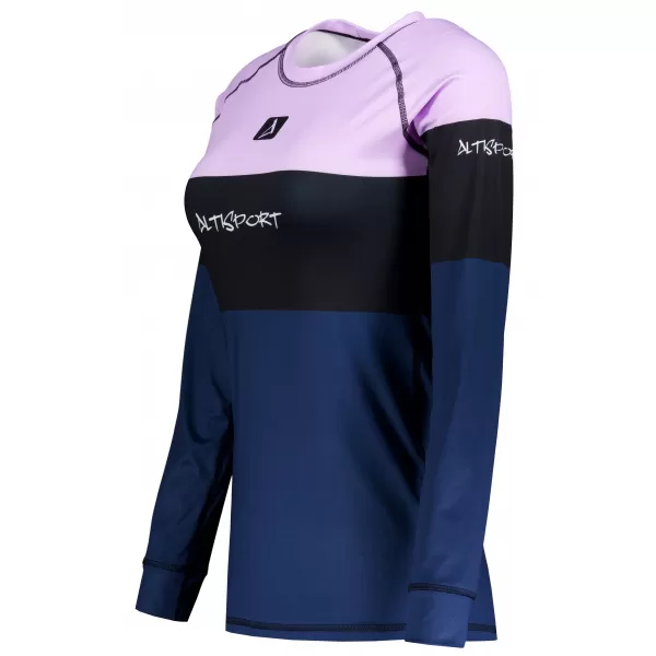  Dámské funkční termo triko s dlouhým rukávem premium ALTISPORT VOJ/ALW051TER01 VIOLET/MODRÁ 