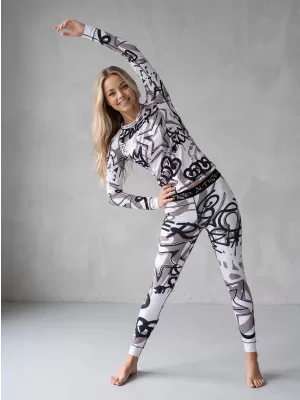 Dámské funkční termo kalhoty premium ALTISPORT VOJ/ALW054TER02 BÍLOŠEDÁ