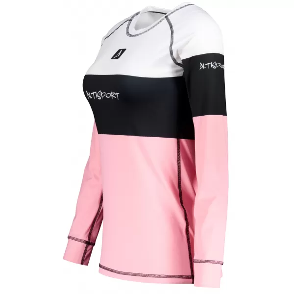  Dámské funkční termo triko s dlouhým rukávem premium ALTISPORT VOJ/ALW051TER01 BÍLORŮŽOVÁ 