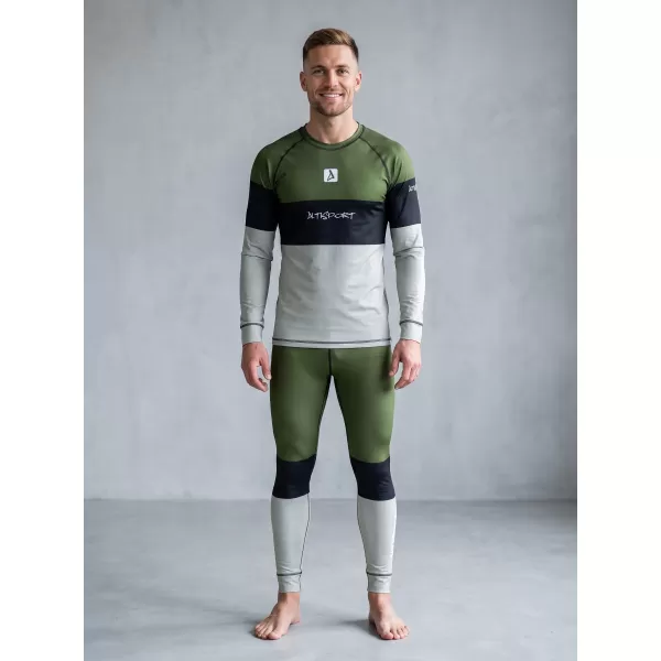  Pánské funkční termo triko s dlouhým rukávem premium ALTISPORT VOJ/ALM051TER01 KHAKI 