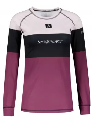 Dámské funkční termo triko s dlouhým rukávem premium ALTISPORT VOJ/ALW051TER01 VÍNOVÁ