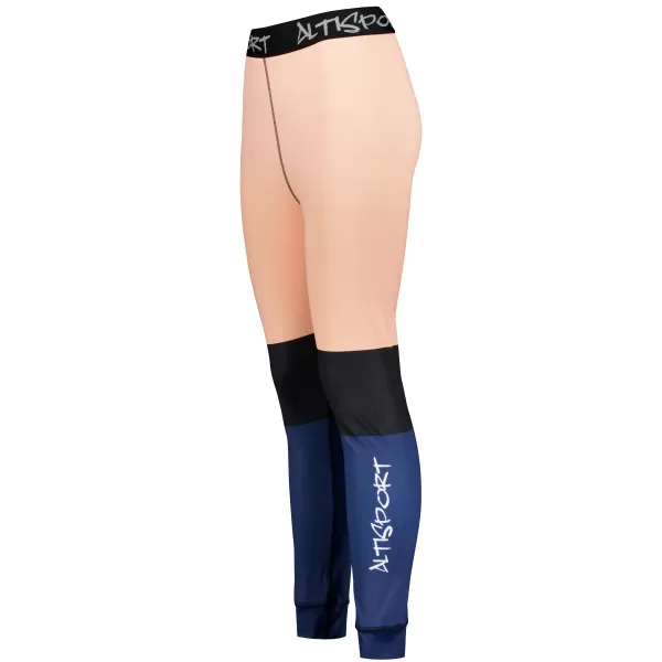  Dámské funkční termo kalhoty premium ALTISPORT VOJ/ALW051TER02 ORANŽOVÁ/MODRÁ 