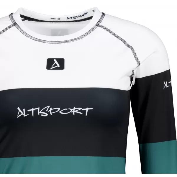  Dámské funkční termo triko s dlouhým rukávem premium ALTISPORT VOJ/ALW051TER01 BÍLOZELENÁ 