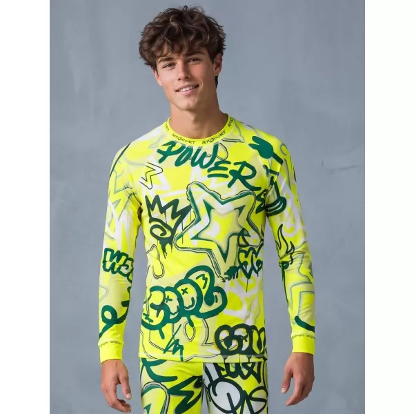  Pánské funkční termo triko s dlouhým rukávem premium ALTISPORT VOJ/ALM054TER01 FLUO ZELENÁ 