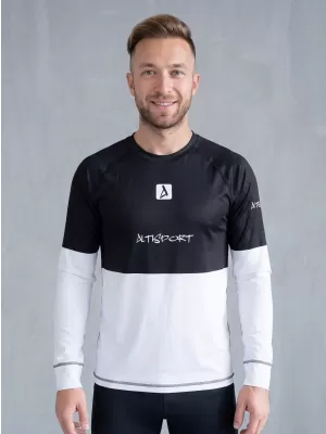 Pánské funkční termo triko s dlouhým rukávem premium ALTISPORT VOJ/ALM051TER01 ČERNOBÍLÁ