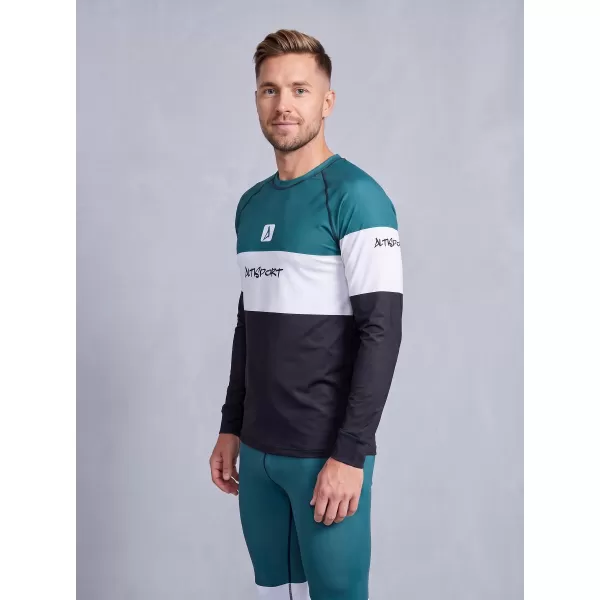  Pánské funkční termo kalhoty premium ALTISPORT VOJ/ALM051TER02 PETROLEJOVÁ/ČERNÁ 