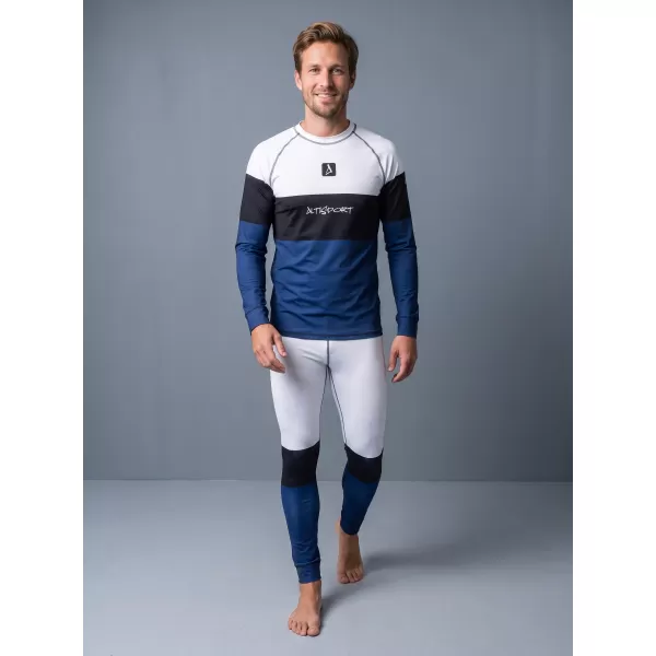  Pánské funkční termo triko s dlouhým rukávem premium ALTISPORT VOJ/ALM051TER01 BÍLOMODRÁ 