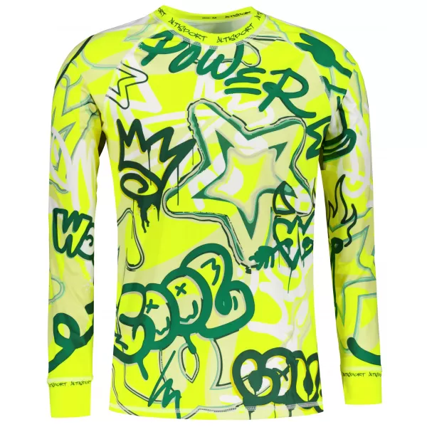  Pánské funkční termo triko s dlouhým rukávem premium ALTISPORT VOJ/ALM054TER01 FLUO ZELENÁ 