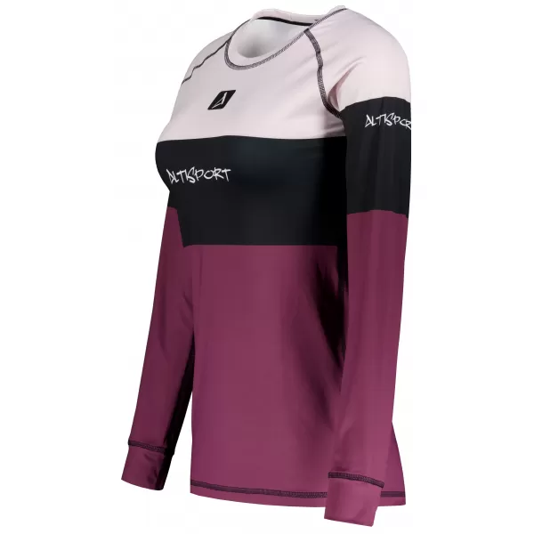  Dámské funkční termo triko s dlouhým rukávem premium ALTISPORT VOJ/ALW051TER01 VÍNOVÁ 