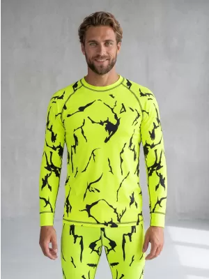 Pánské funkční termo triko s dlouhým rukávem premium ALTISPORT VOJ/ALM052TER01 NEON GREEN