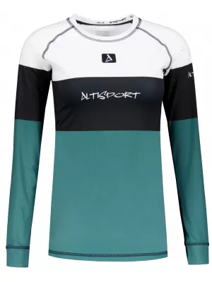 Dámské funkční termo triko s dlouhým rukávem premium ALTISPORT VOJ/ALW051TER01 BÍLOZELENÁ