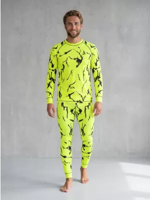 Pánské funkční termo kalhoty premium ALTISPORT VOJ/ALM052TER02 NEON GREEN