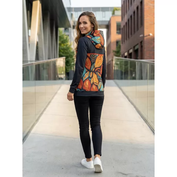  Dámská mikina na zip premium ALTISPORT VOJ/ALW061MI02 ORANŽOVÁ/MODRÁ 